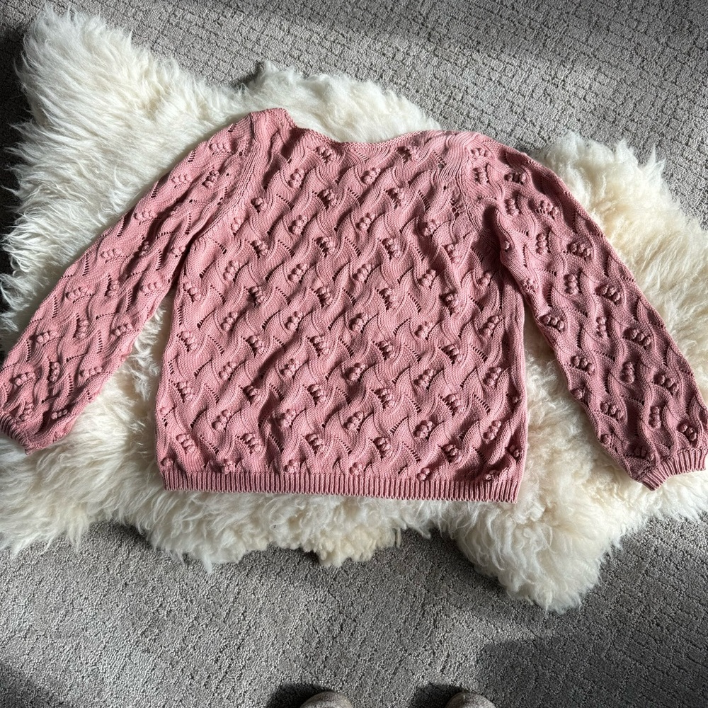 Sezane Yvette jumper in blush, size medium